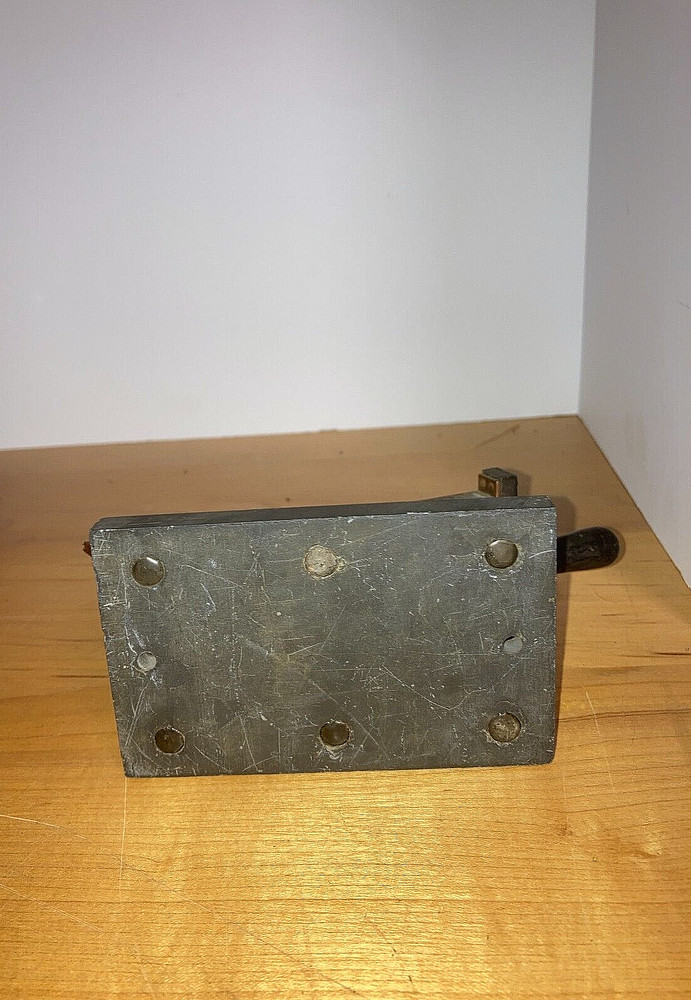 Antique Double Pole Double Throw Copper Switch, Slate Base 5.25" x 3.25"