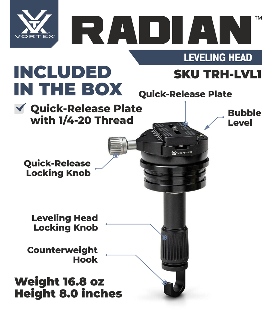 Vortex Optics Radian Level Head with Free Camo Digital Hat Bundle