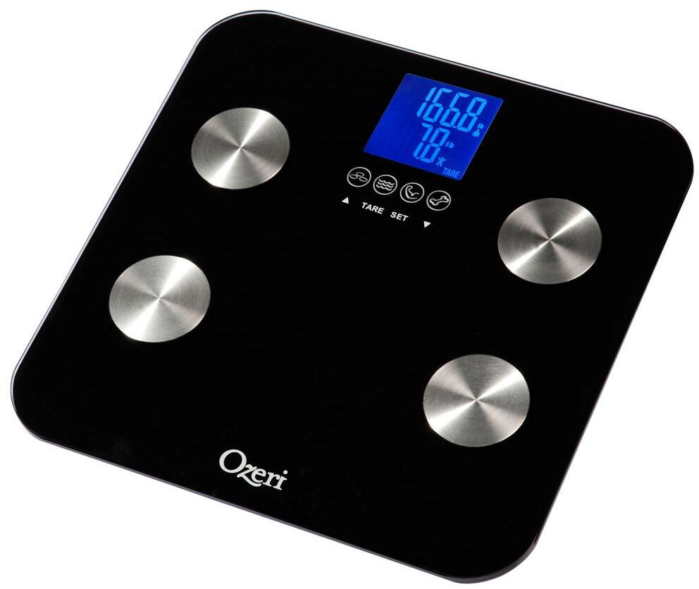 Total Body Bath Scale 40 lb 3 Touch-Sensitive Button Auto-Recognition Technology