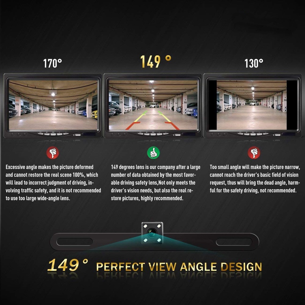 Universal Car Rear View Backup Camera Parking Reverse Back Up Camera Waterproof