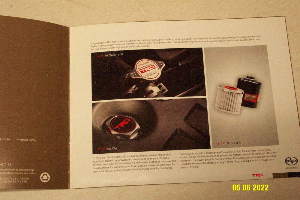 2012 Scion XD Accessories Sales Brochure