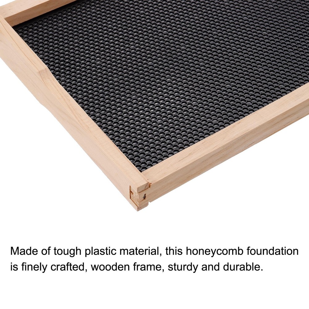 Plastic Bee Foundation with Wooden Honey Beehive Frames for Beekeeping