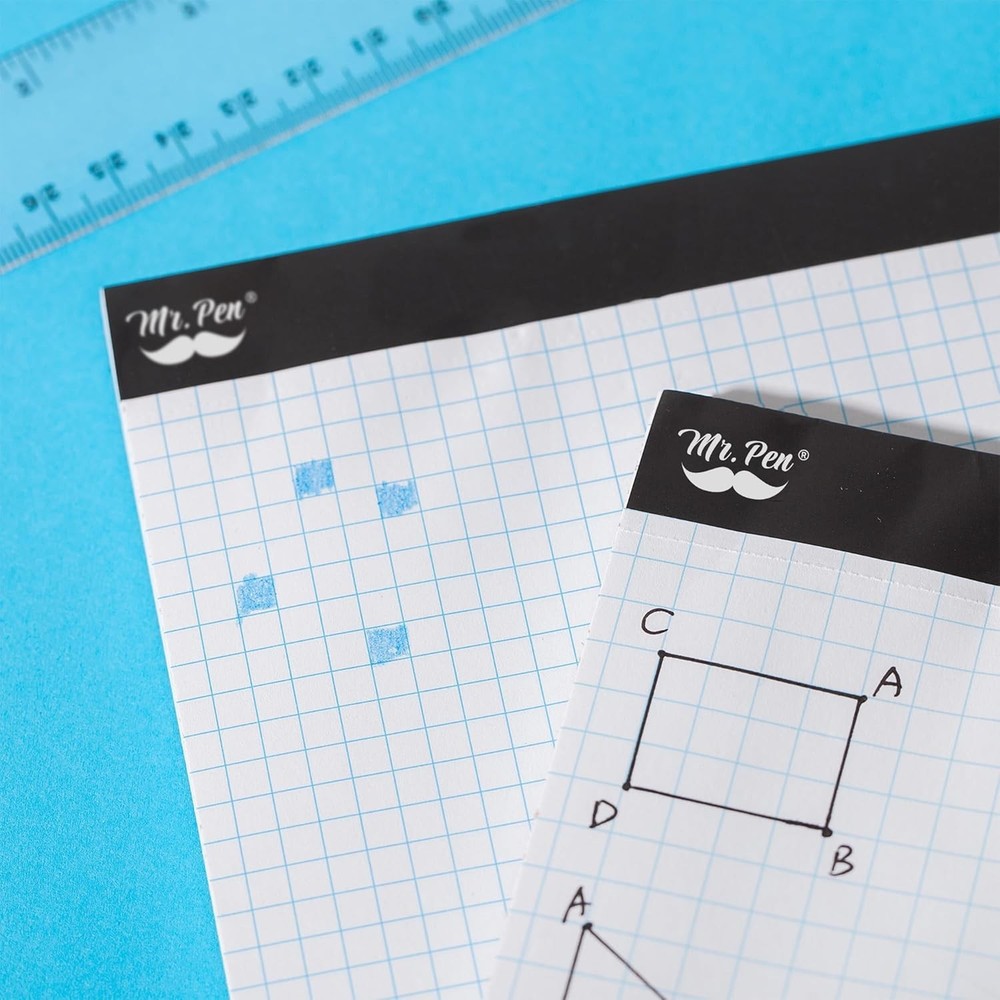 Mr. Pen 55-Sheet 11x8.5 Graph Paper Pad - Ideal for Math & Science Solutions