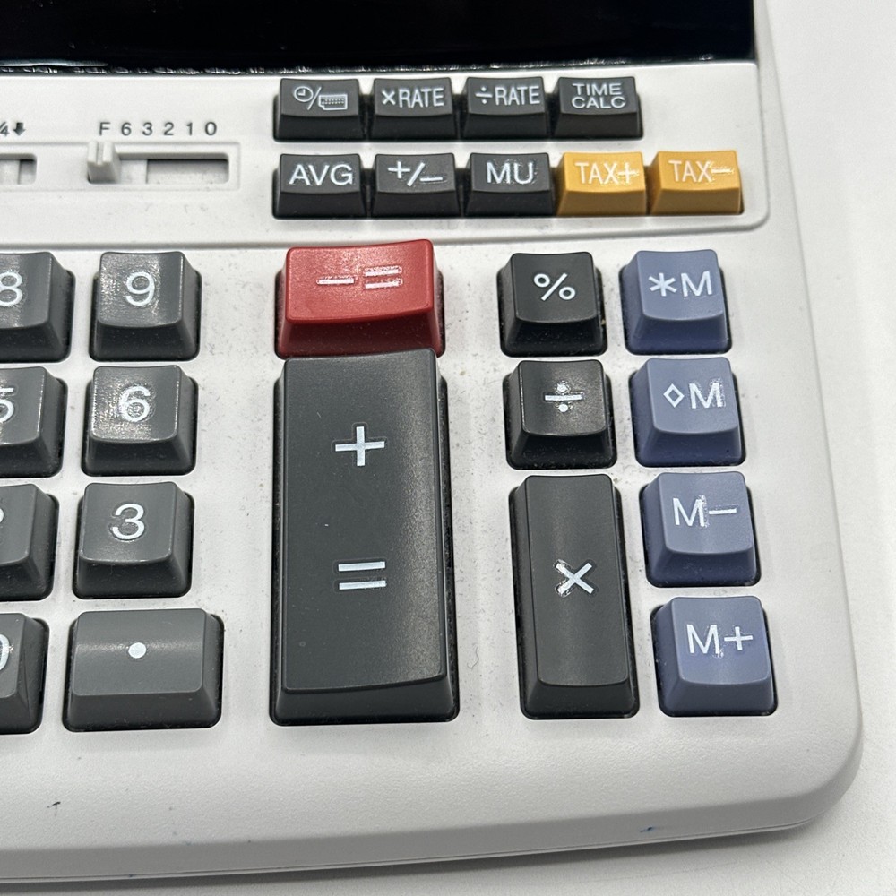 SHARP EL-1197PIII 12 Digit 2 Color Electronic Calculator Printing Adding Machine