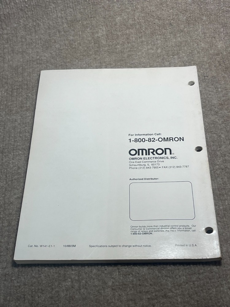 OMRON Sysmac C200H-CT001-V1/CT002 High Speed Counters Operation Manual