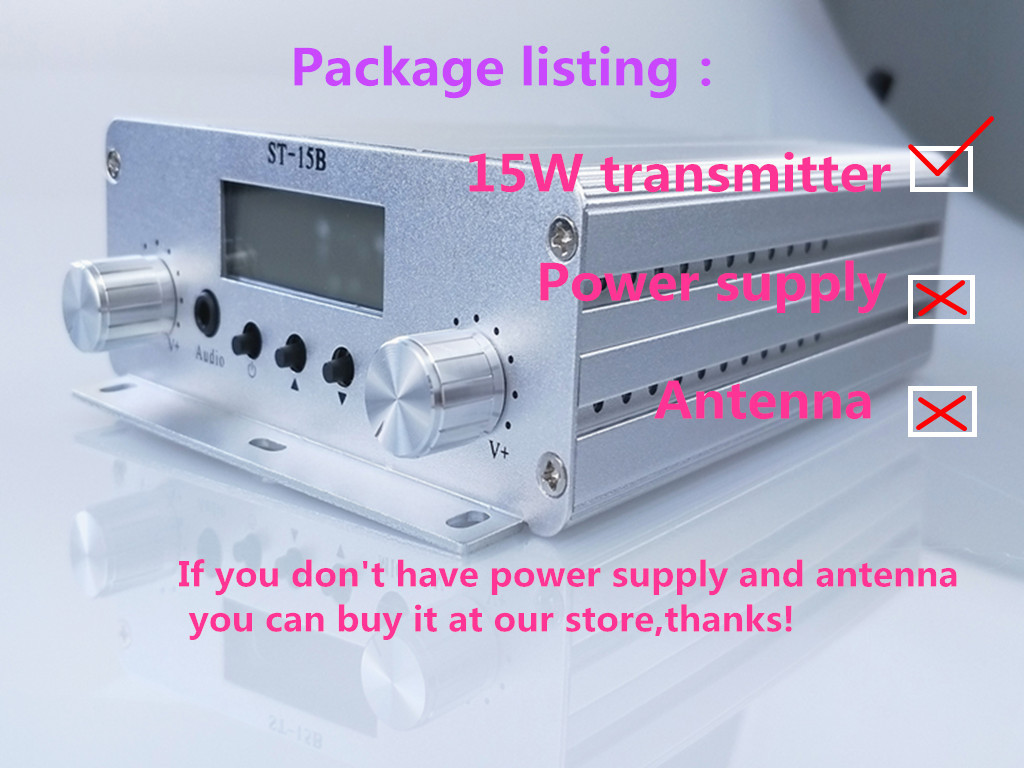 15W stereo PLL FM transmitter broadcast Wireless audio broadcasting Christmas