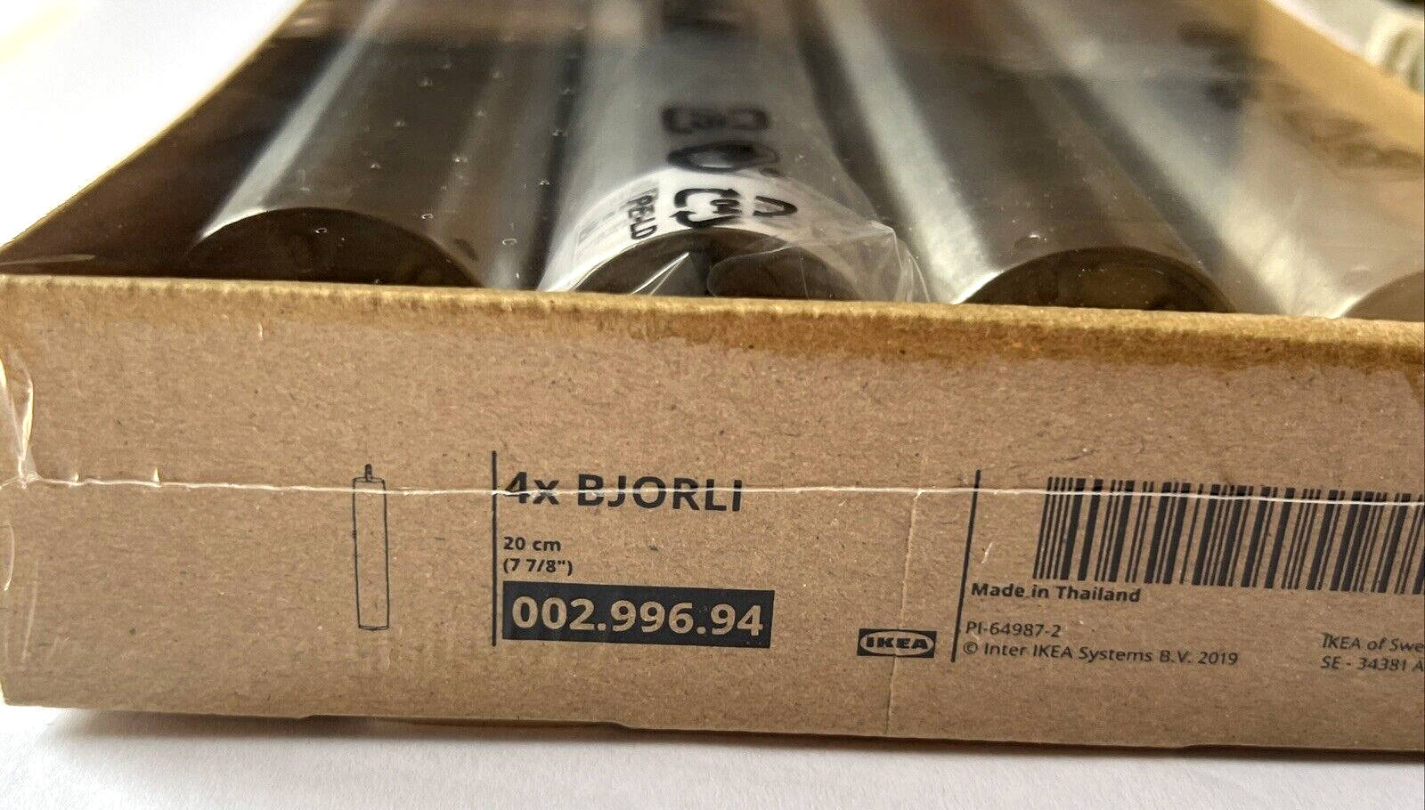 Ikea BJORLI Legs Stainless Steel - 7 7/8 " Set of 4 for Furniture 002.996.94