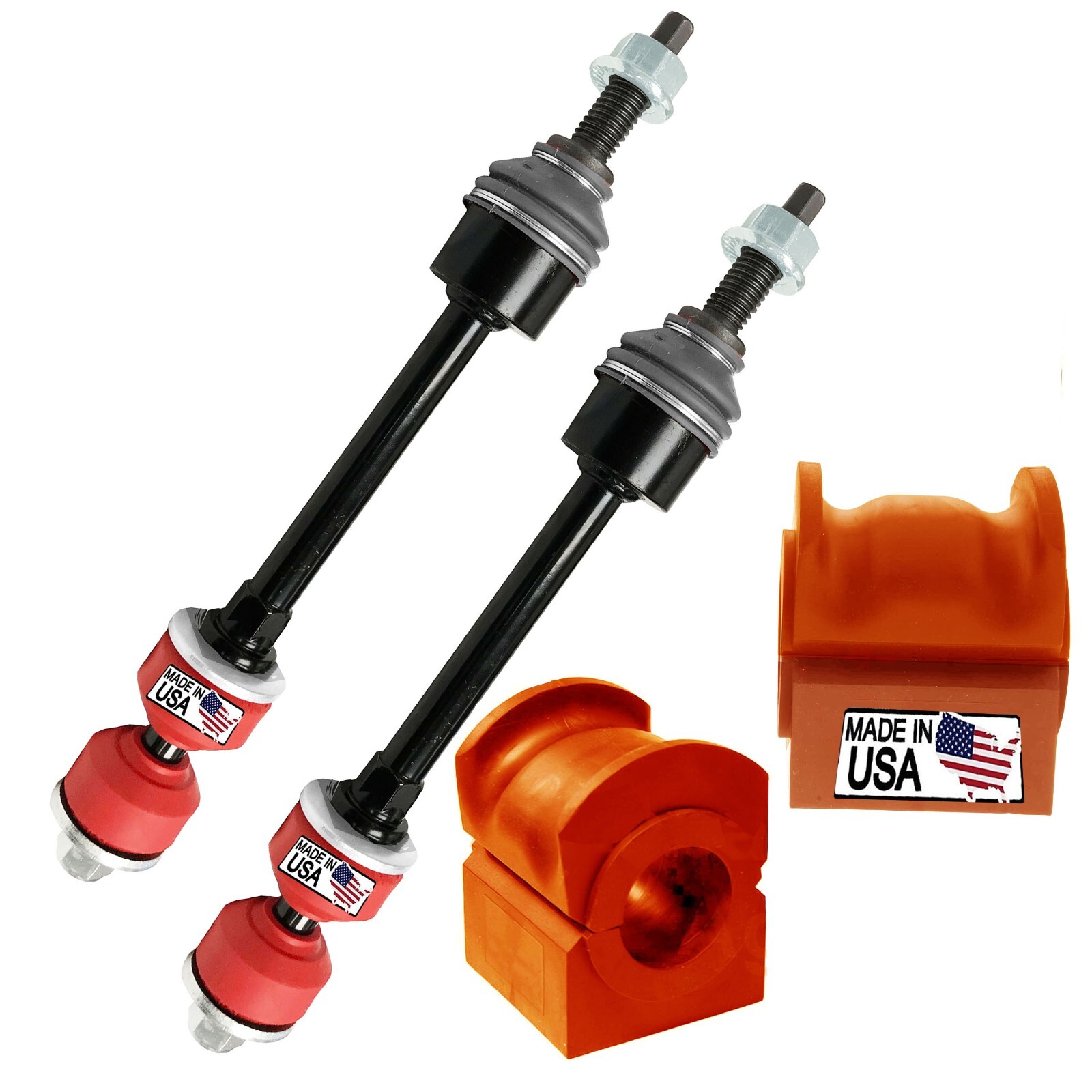 4PC Front Sway Bar Links + Bushings 2005-2008 2WD Ford F-150 K80337 USA Bushings