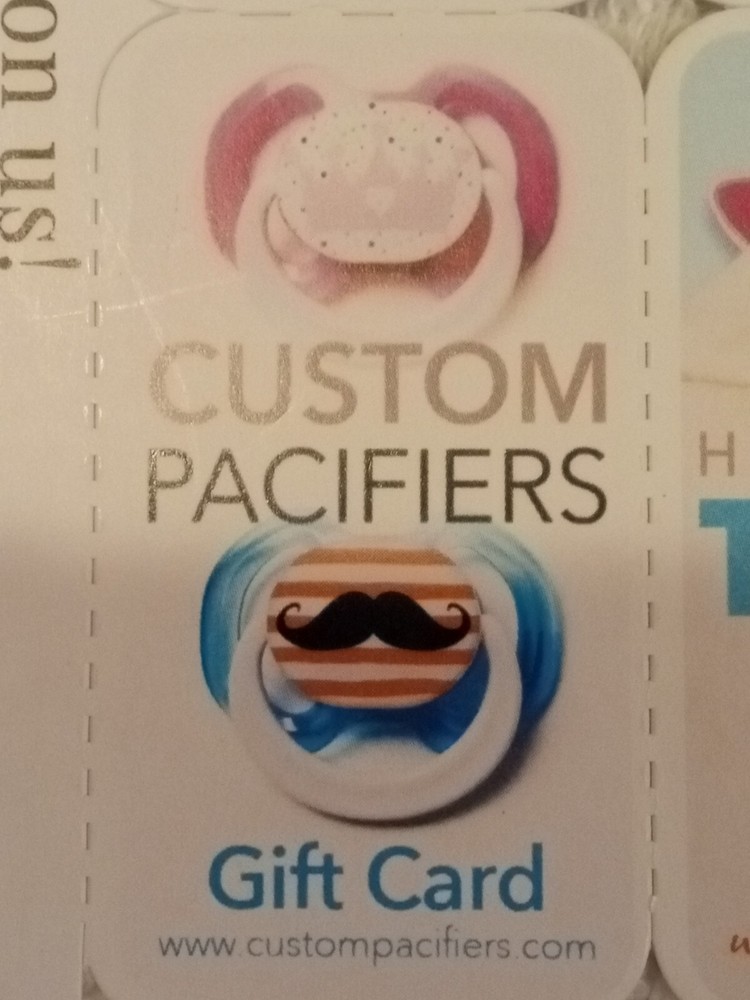 Custom Pacifiers Gift Card 30$ Value