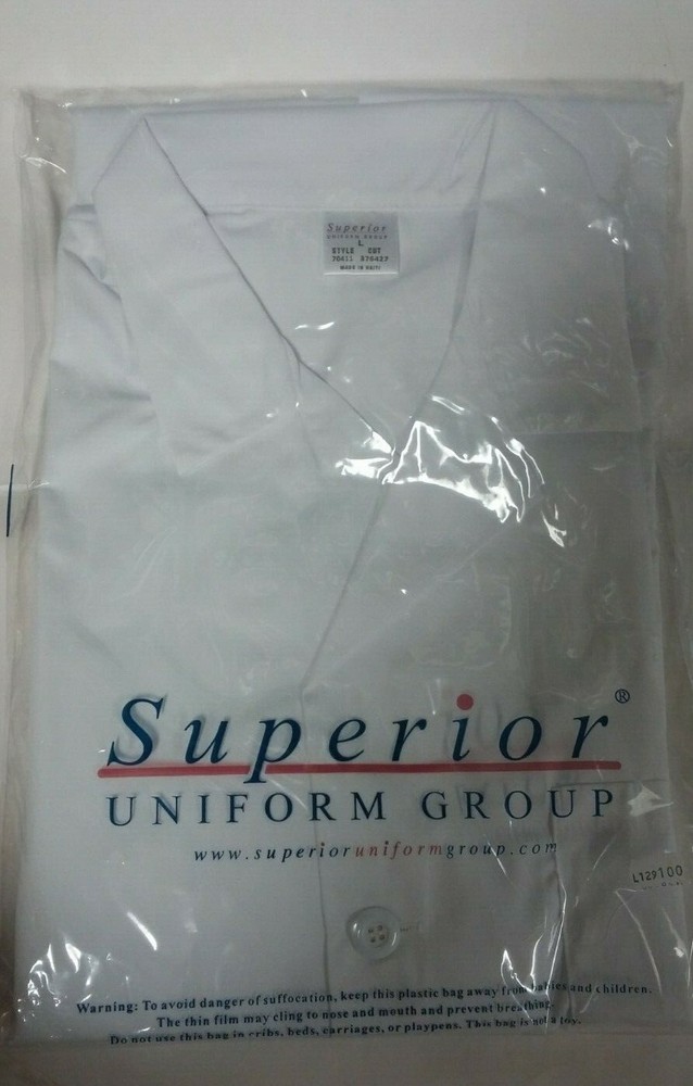 2 Superior Uniform Group Large White Button Up Style Cut 376427