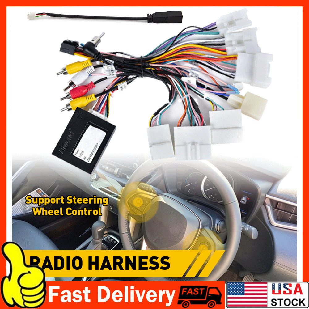 For Toyota Car Stereo Radio Power Harness Cable Wire Adapter Support JBL AMP US