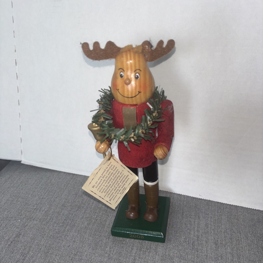 Moose Nutcracker Limited Edition  7.5”wood