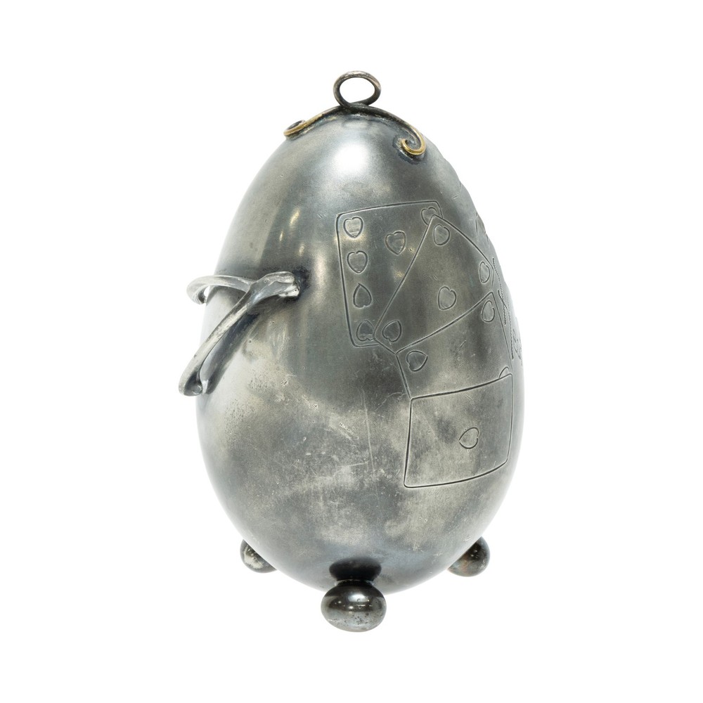 Victorian Silverplate Egg Motif Sugar Bowl