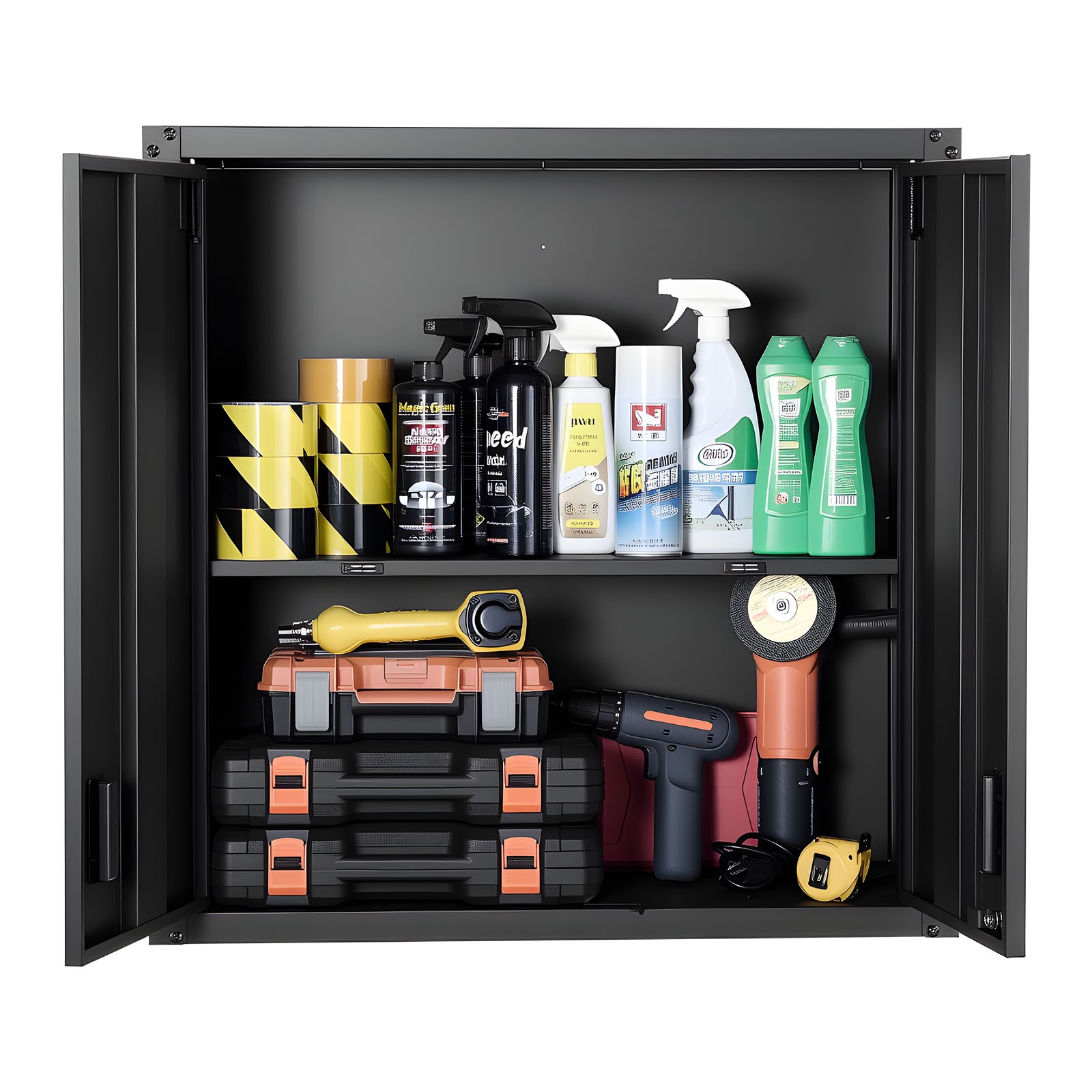 Uimoso 30-Inch Wall-Mounted Metal Cabinet with Adjustable Shelf