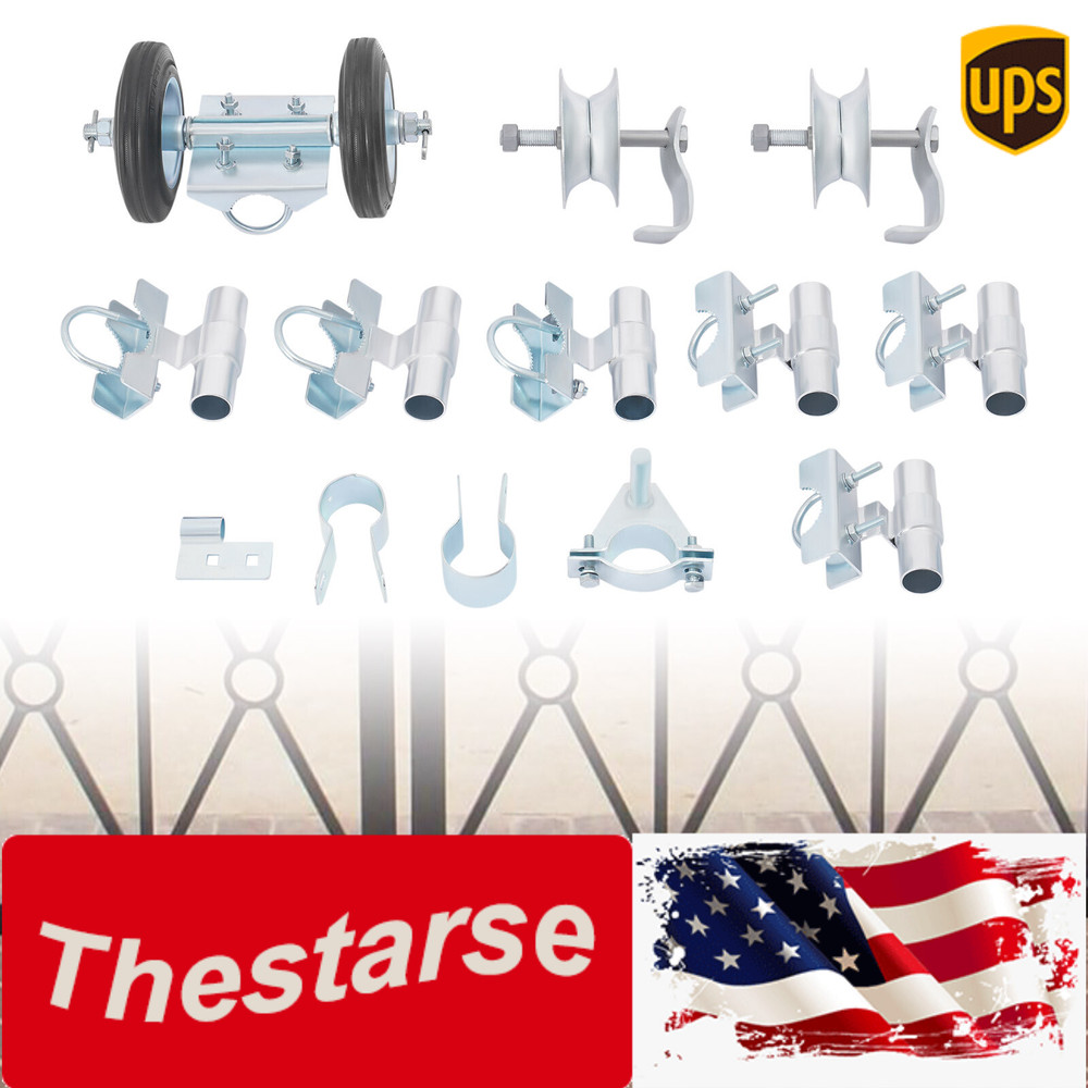 Rolling Gate Hardware Kit, Heavy Duty Sliding Gate Rollers Wheels Kit