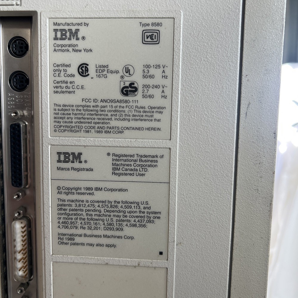 1988 IBM Type 8580 Modem - Not Tested.