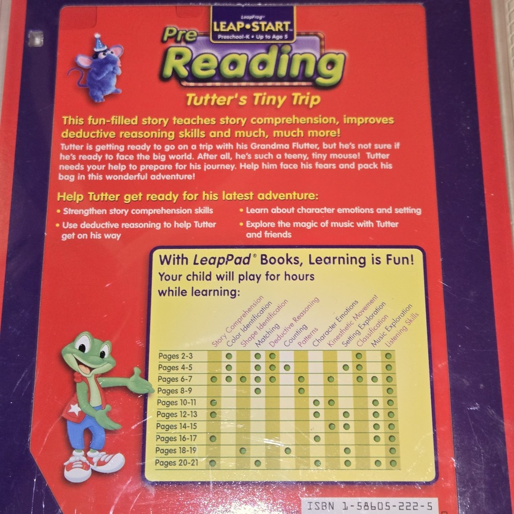LeapPad Leap Start Learning System Game & Book Pre-Reading Tutter's Tiny Trip