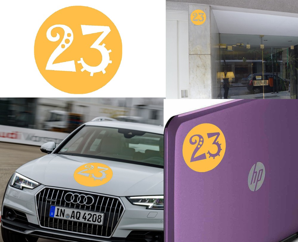 Number 23 Sticker Vinyl Cut Version v17c