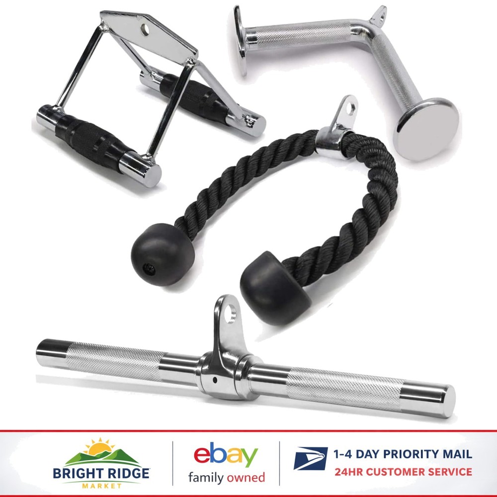 Ergonomic Lat Pulldown Accessories Set with Non-Slip Handles for Gym Use