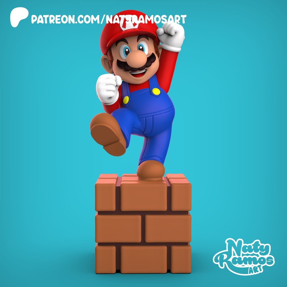 UNPAINTED Super Mario 3D Printed Model Kit NR