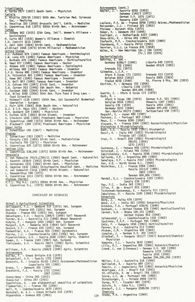 Science Stamps by R.W. Truman ATA Handbook No.87