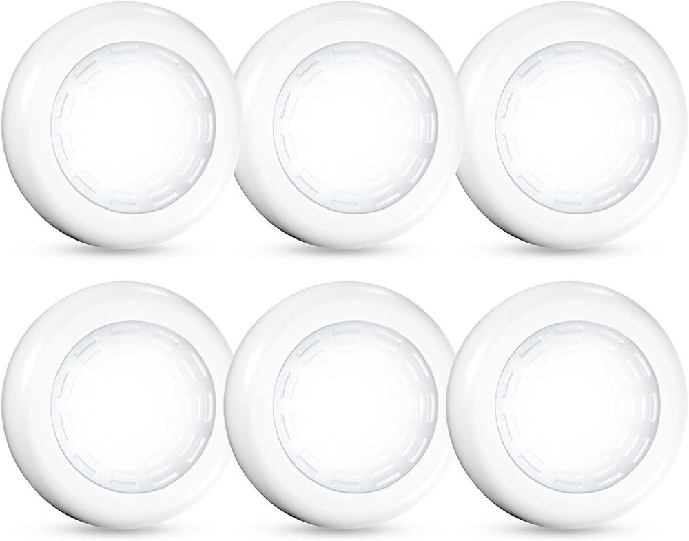 Tap Light Push Lights 6 Pack Portable Bright LED Puck Light Touch Light Night