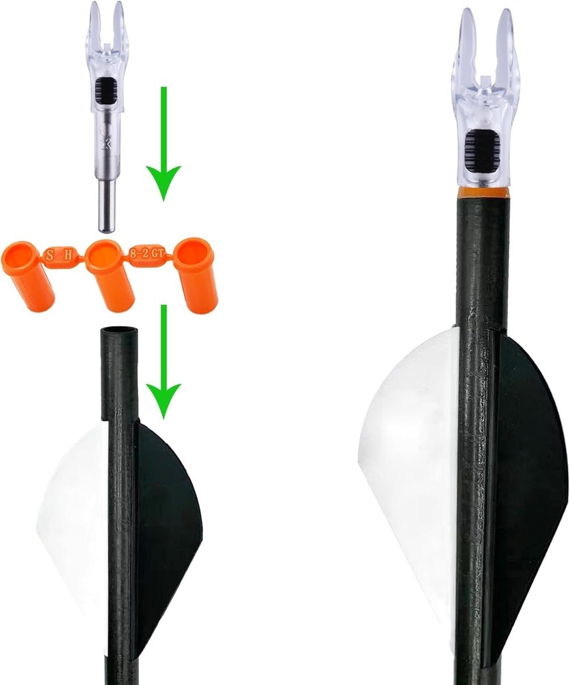 6-Pack High-Performance LED Arrow Nocks for Archery - Fits Multiple Diameters