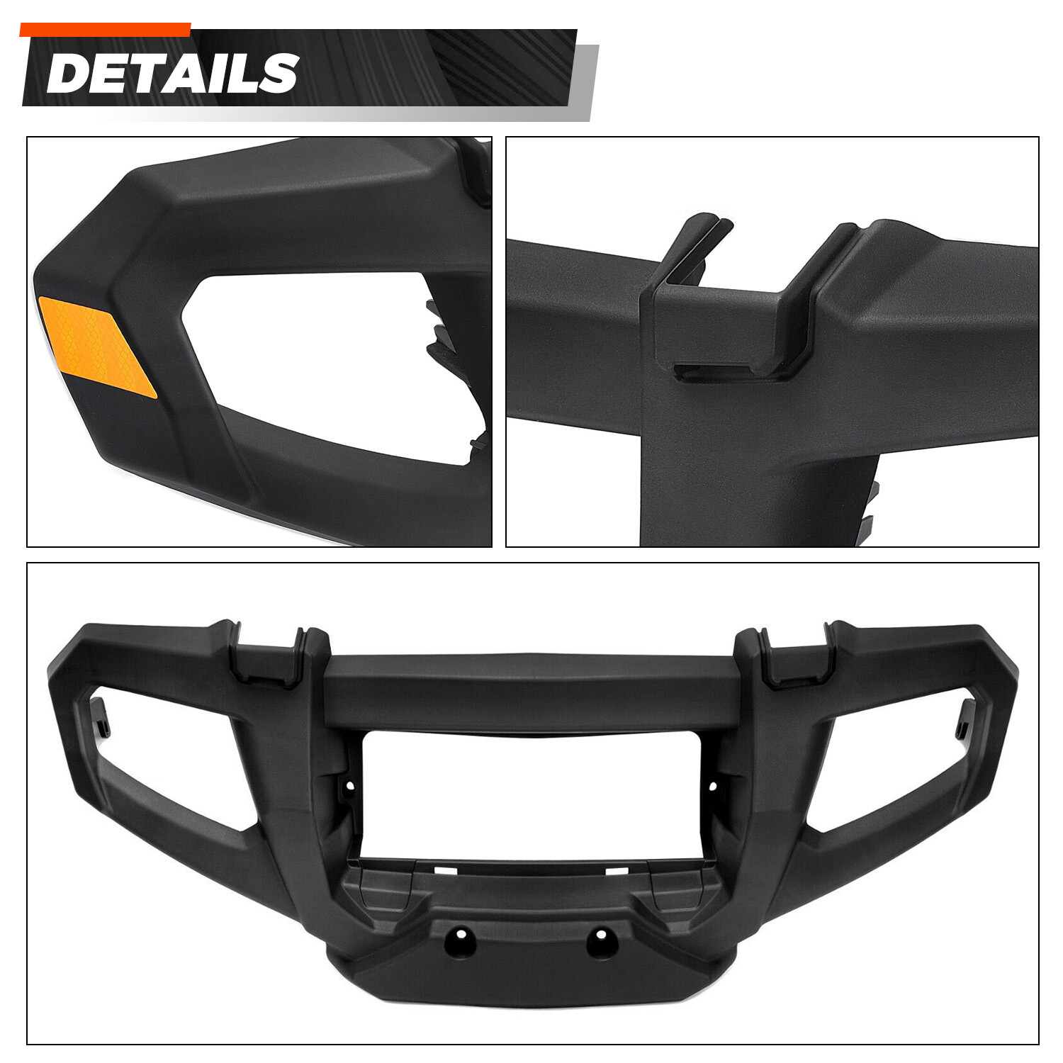 KOJEM Front Bumper for Polaris Sportsman 500 Touring Tractor 2005-10 Guard Black