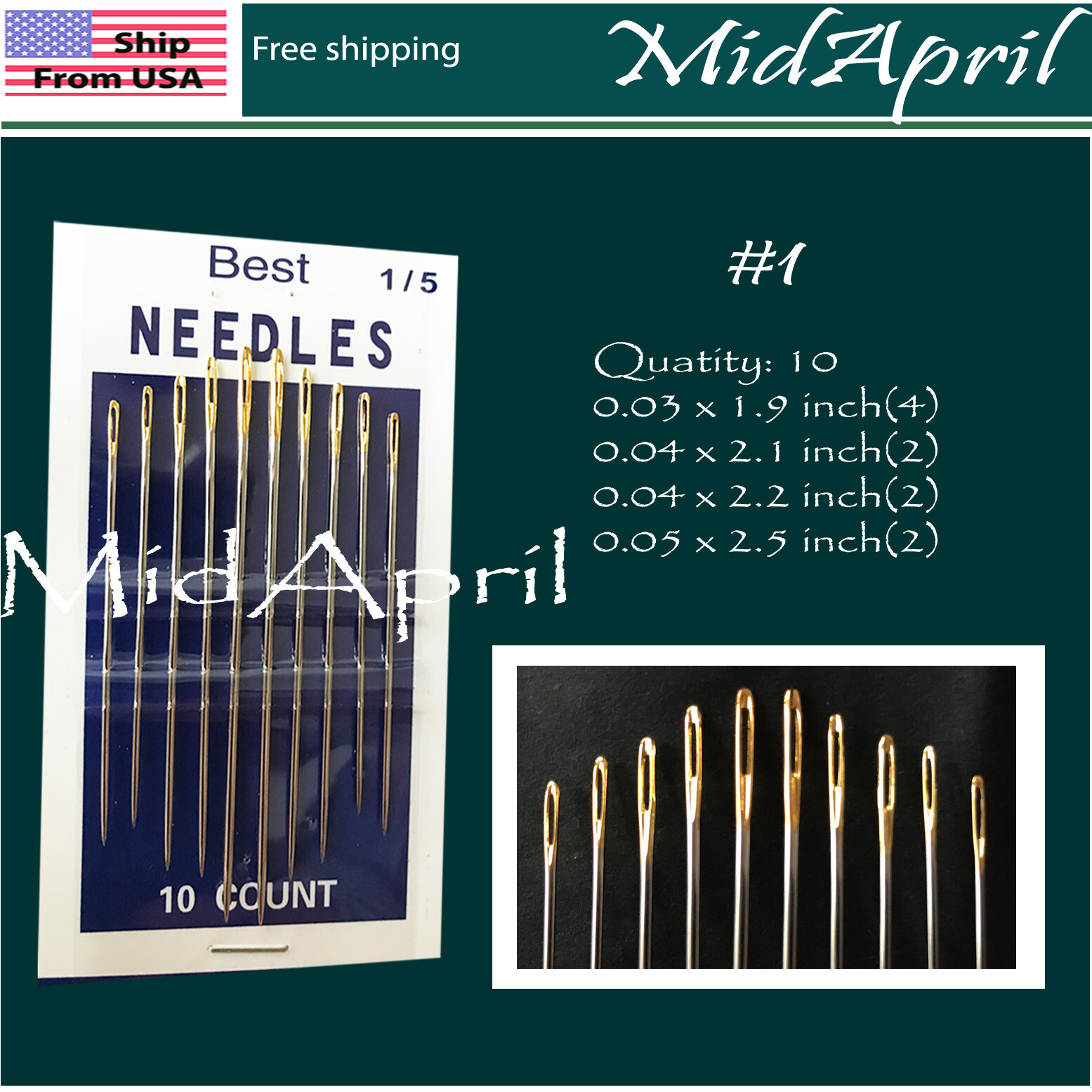 Assorted Hand Sewing Needles set
