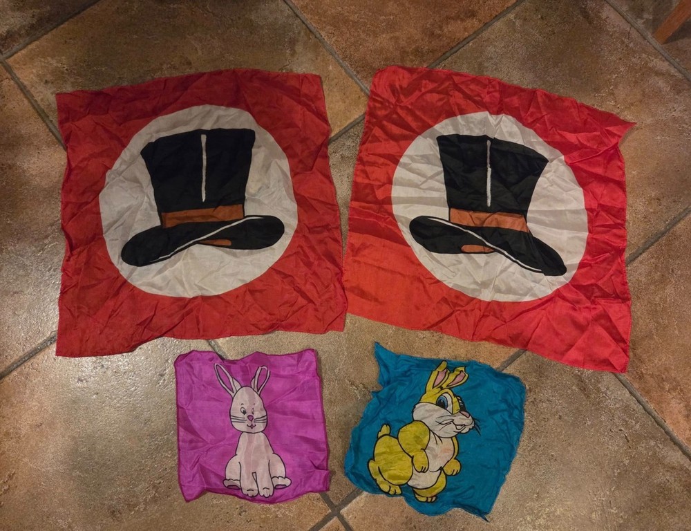 Top Hat and Rabbit Silks Magic Mentalism Tricks