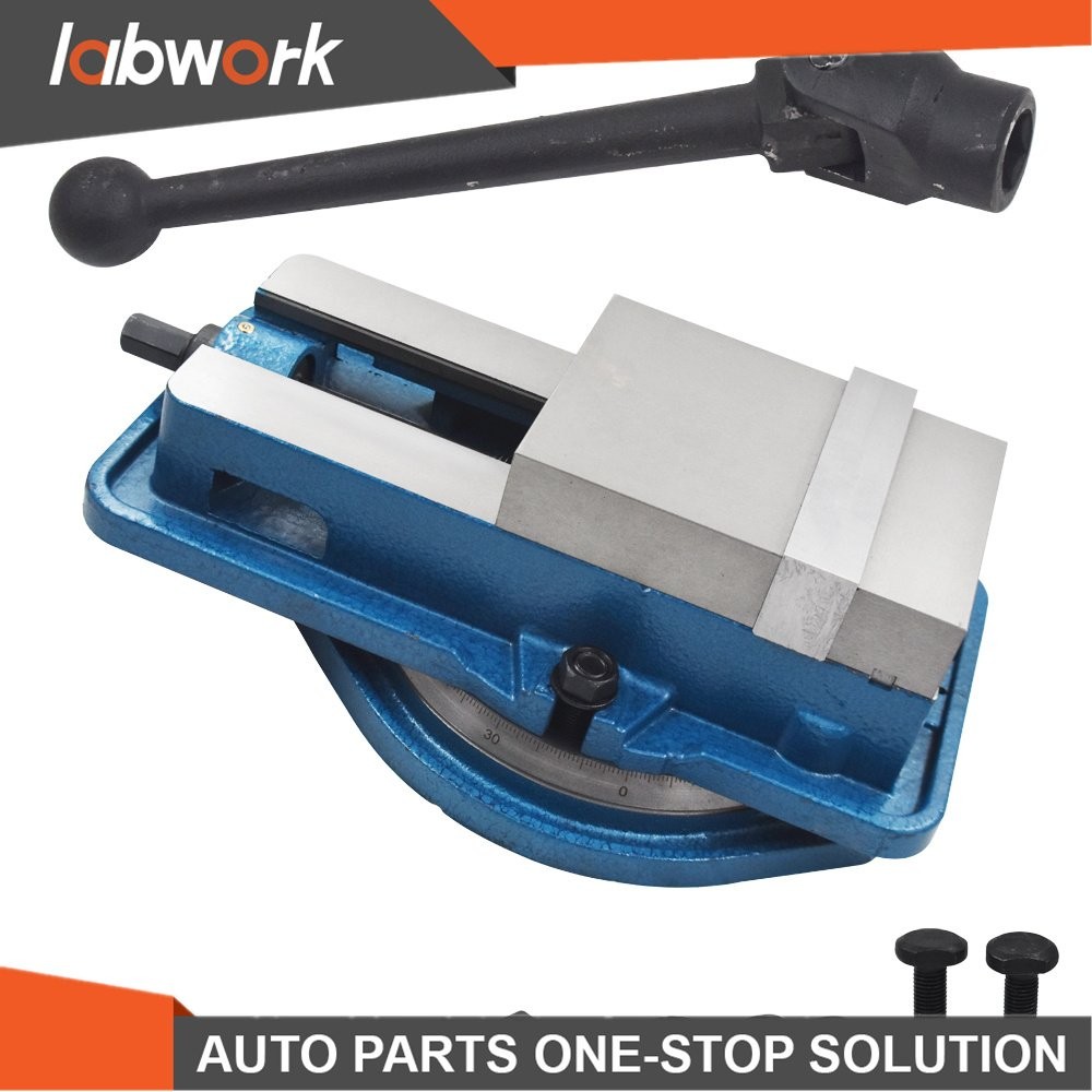 Labwork 6" Bench Vise Lockdown Milling Machine Vise W/ Swiveling Base Lock Vice