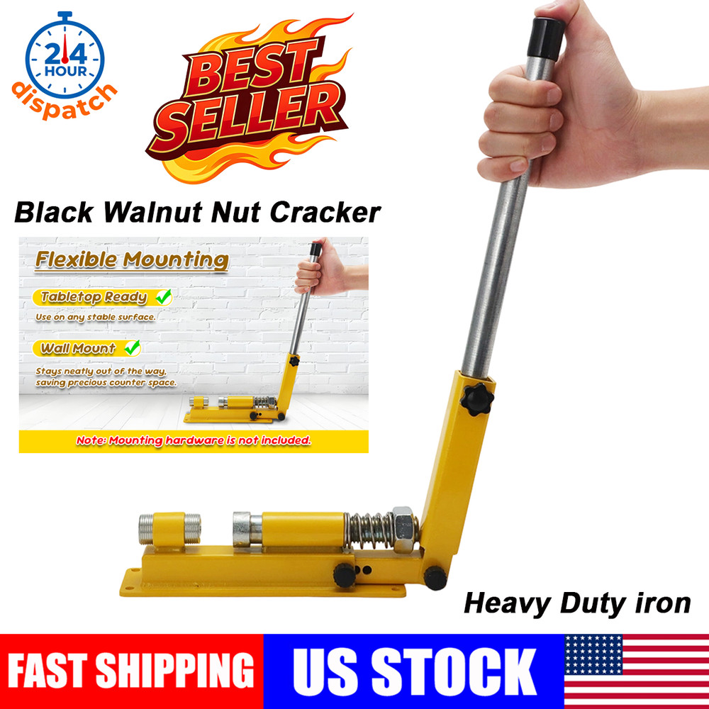 Black Walnut Nut Cracker For macadamia, hickory and all other Hard-Shell Nuts US