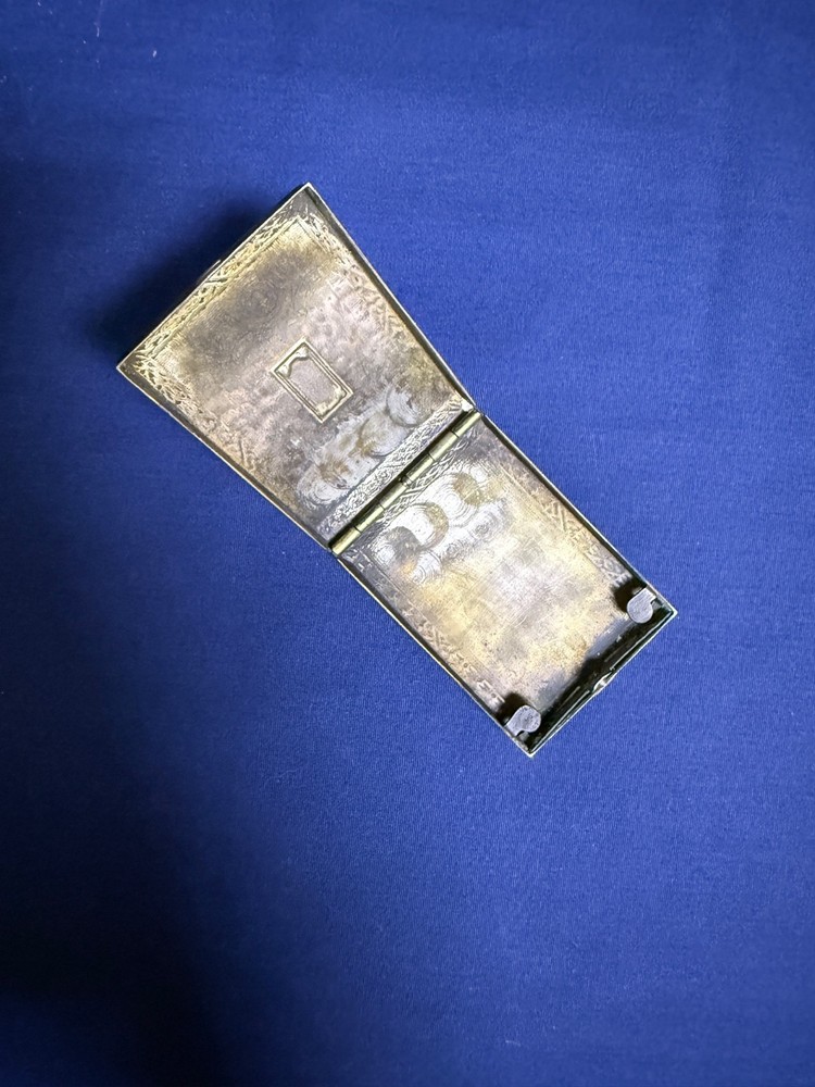 Art Deco Solid Silver Cigarette / Calling Card Case – Engine Turned Floral