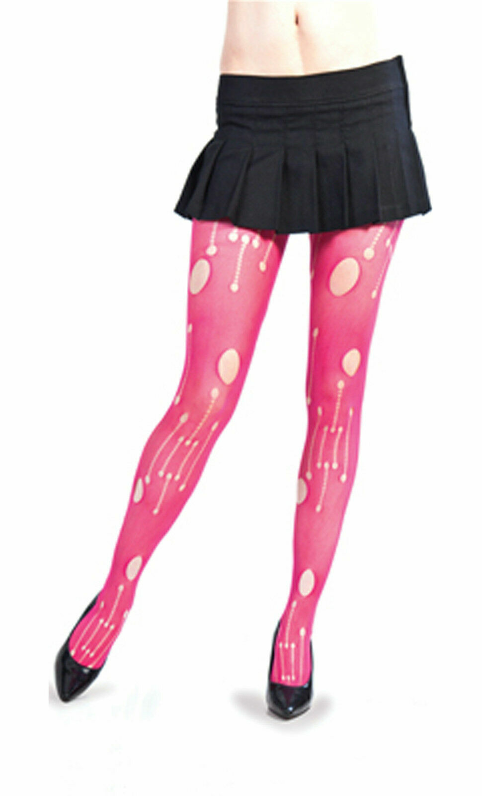 LIP SERVICE Barbie EMO RAVE PUNK PINK CYBER TIGHTS 80S COSTUME HOSIERY HALLOWEEN