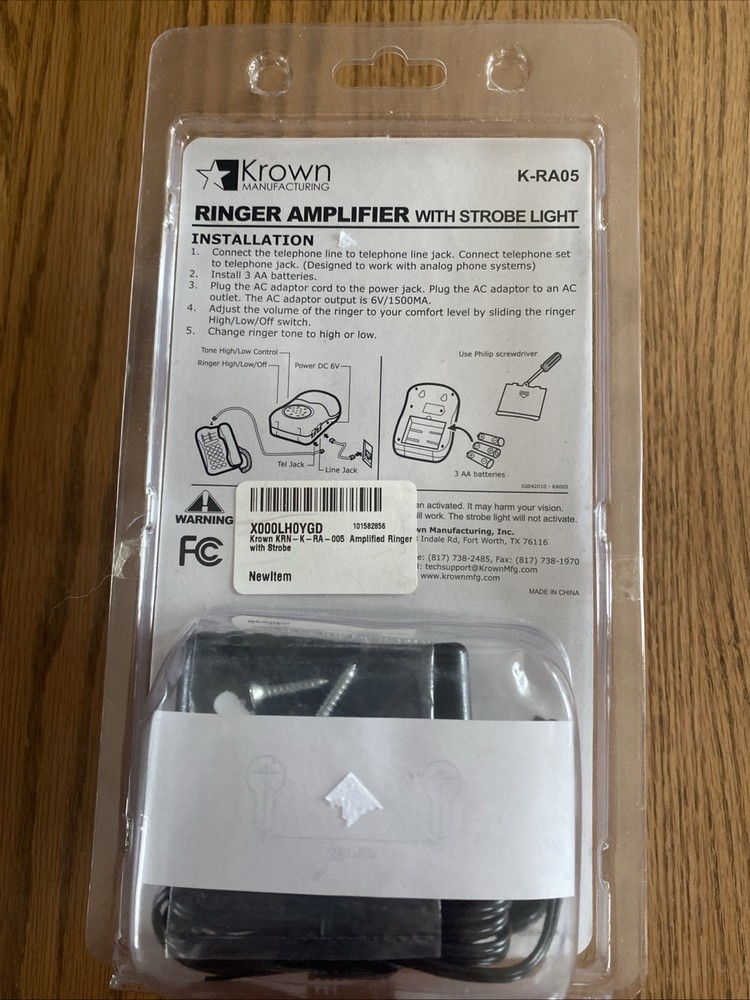 Krown Ringer Amplifier With Strobe Light K-RA05 NEW