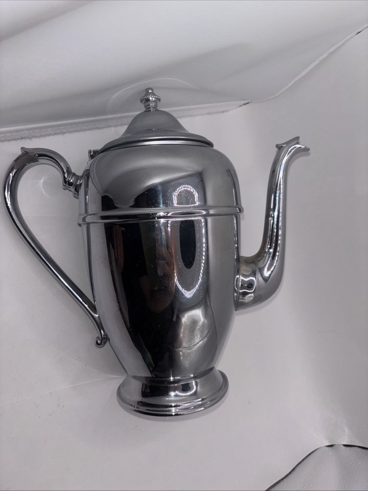 Vintage Chromium Plated Coffee Or Tea Pot
