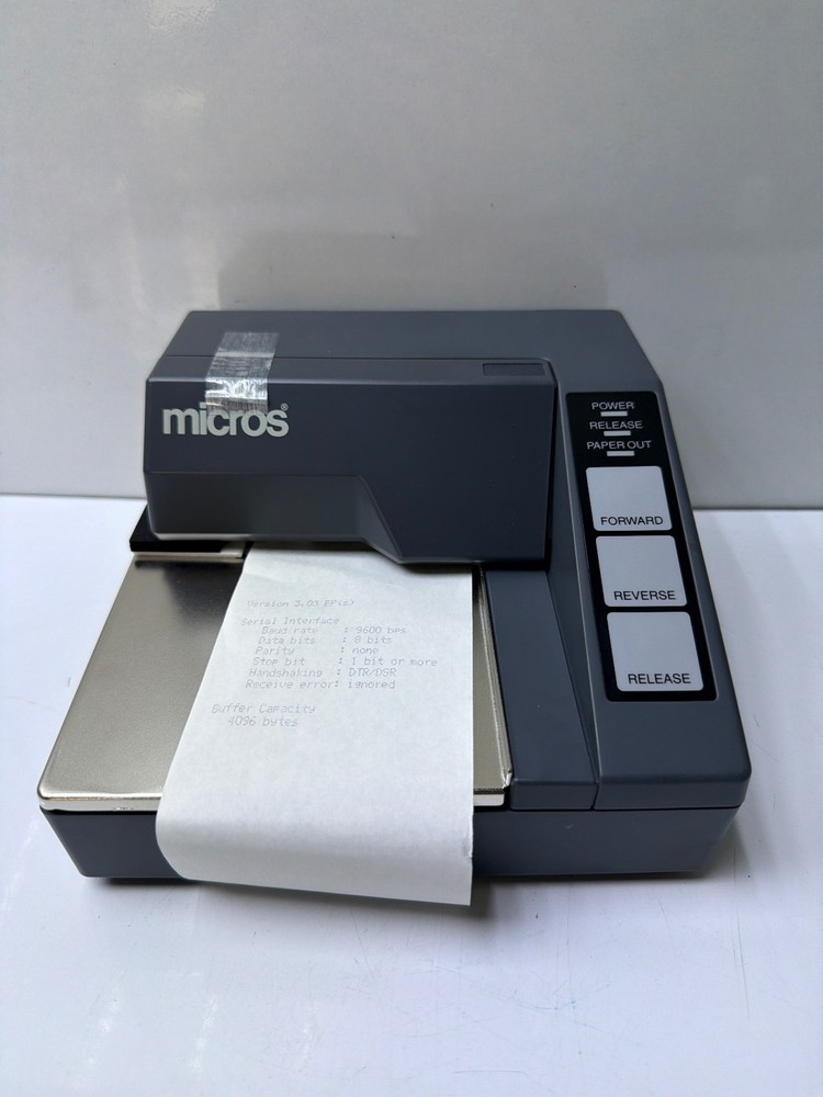 EPSON TM-U295,Micros M66SA POS Slip Printer