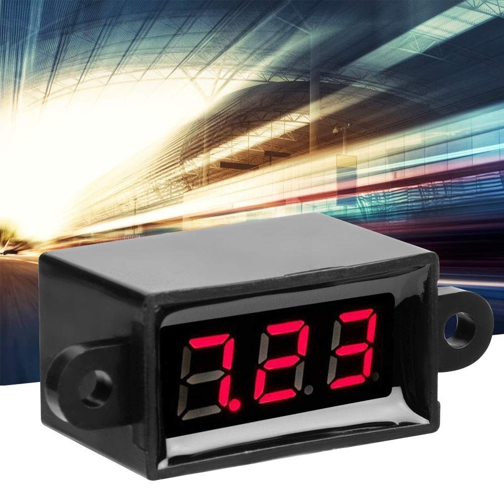 Red LED Voltmeter, Digital Display, Tester, Miniature, Voltage, Font Backlight