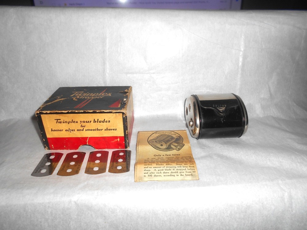 Twinplex Stropper Razor Sharpener W/ Instructions G-100 - Gillette/Probak