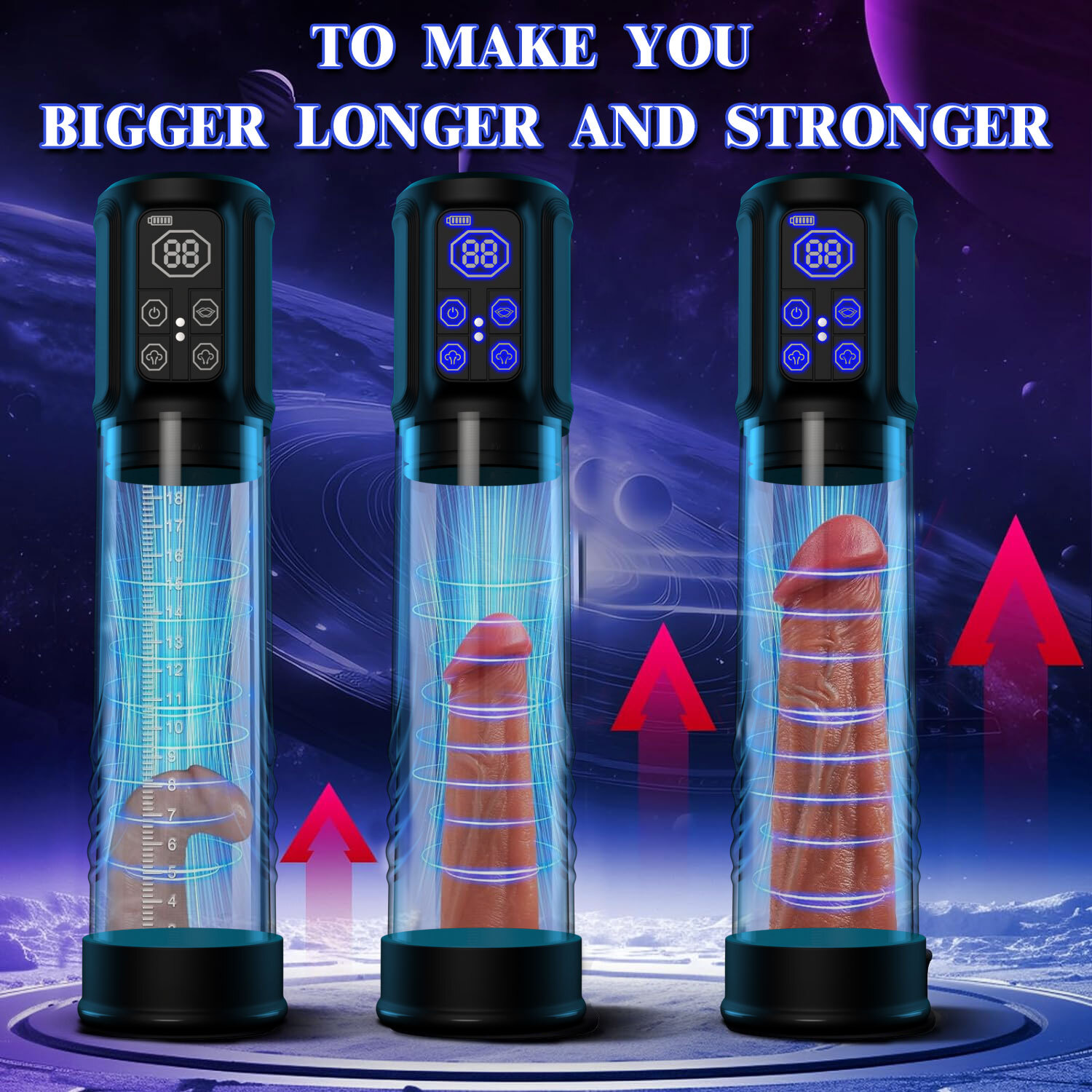 Vacuum Penis Pump for Male ED Enhancement Erectile Enlargement Penis Enlarger BG