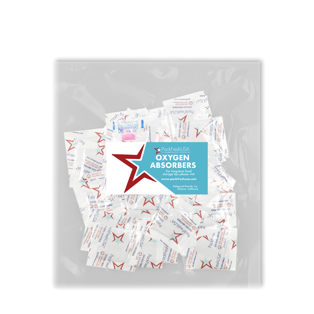 PackFreshUSA 100cc Oxygen Absorber Packs, Food-Grade 100 Pack