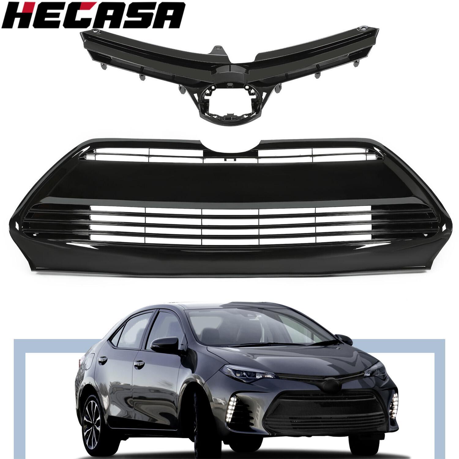 For Toyota Corolla L LE XLE CE 2017 2018 2019 Front Bumper Upper & Lower Grille