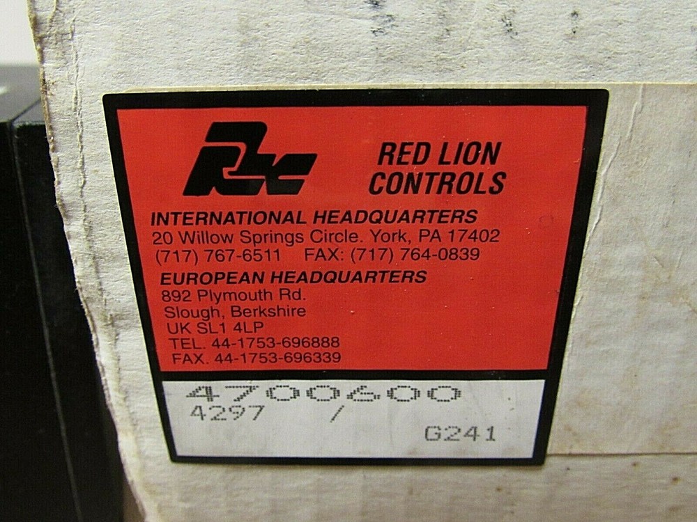 NEW RED LION CONTROLS ROTARY PULSE ENCODER 4700600
