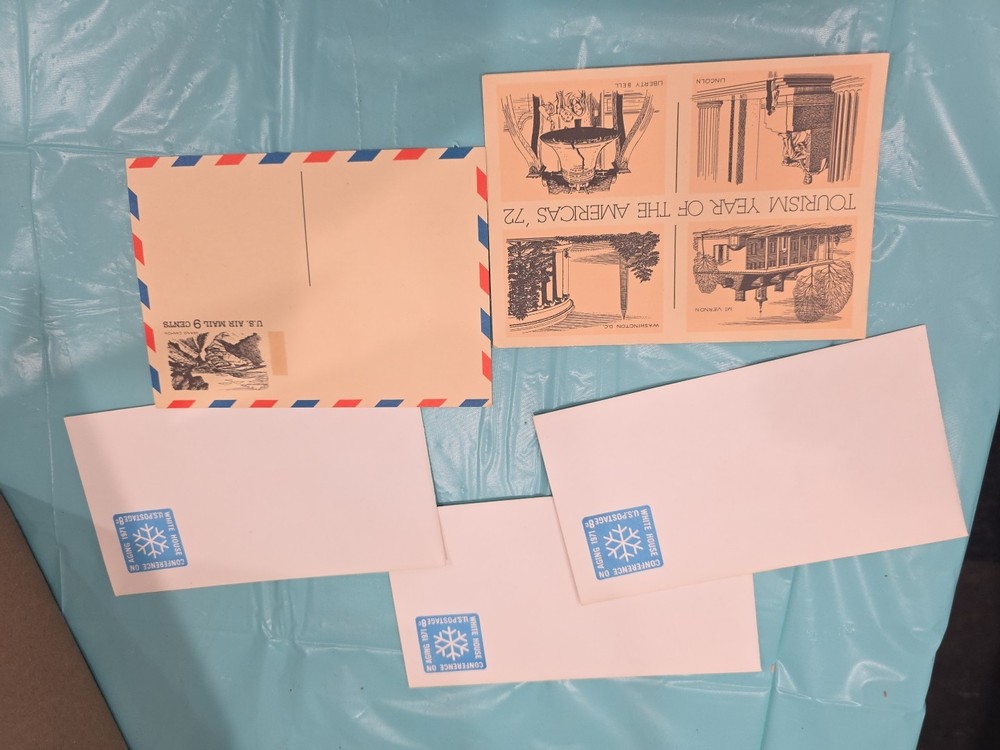 VINTAGE Stamp Album w/Stamps and Extra Airmail Stuff