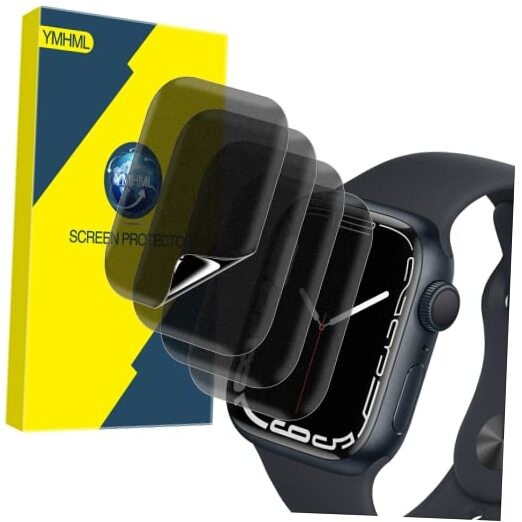 [ 4 Pack ]  Privacy Screen Protector Compatible for Apple 45mm Matte Black