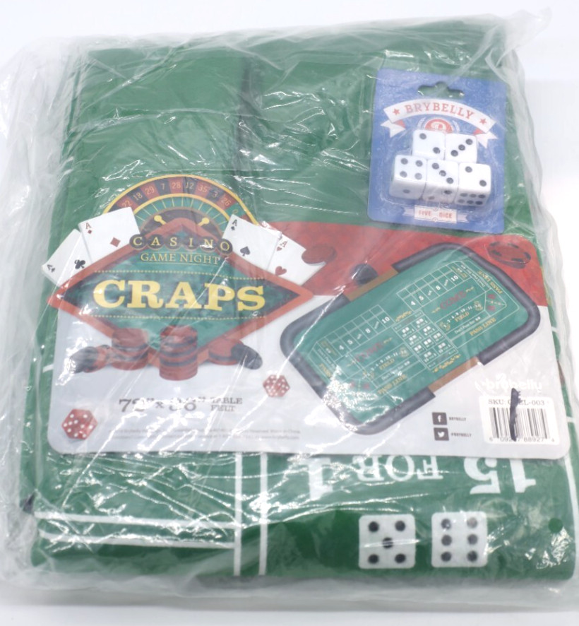Casino Game Night Craps Table Felt