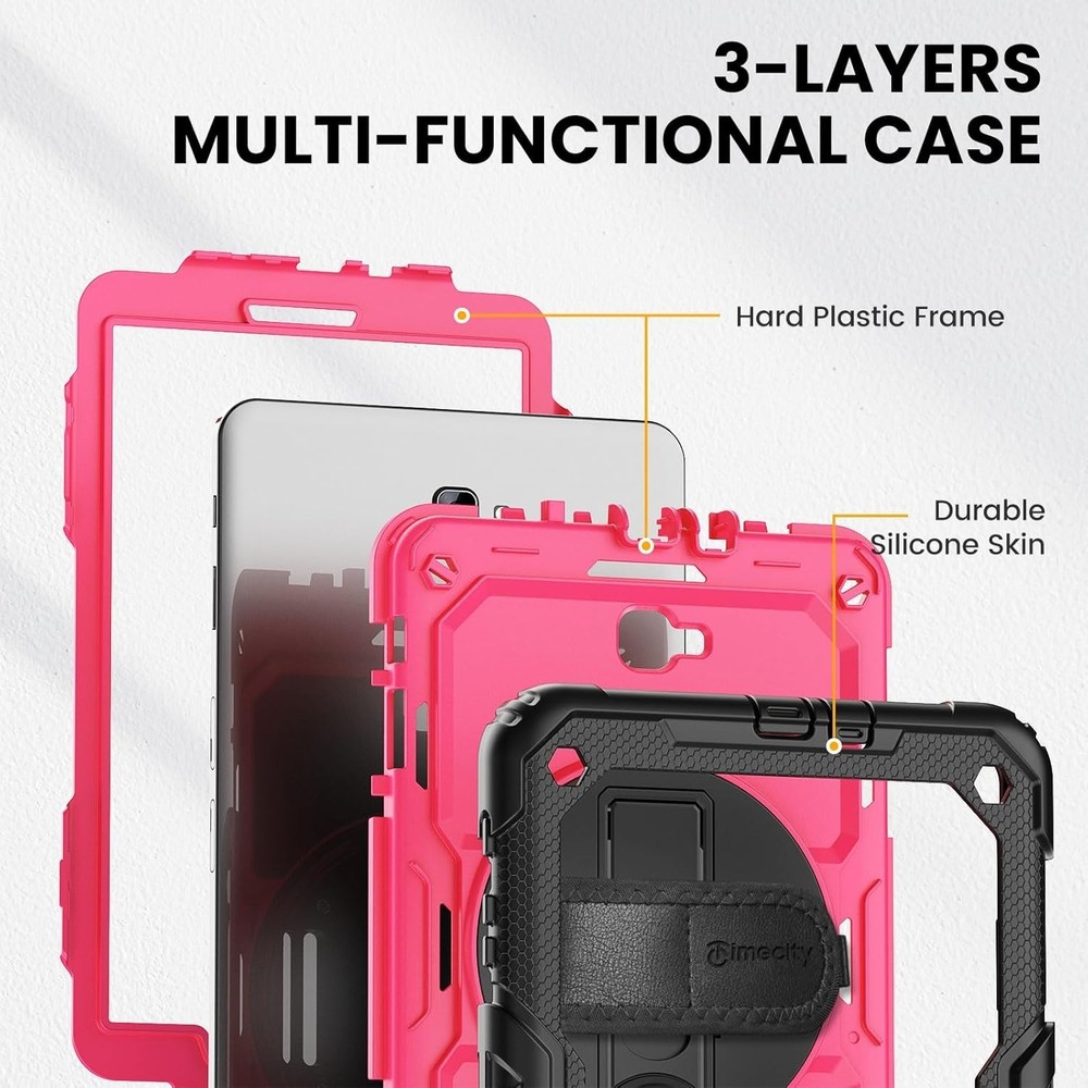 Robust Protective Case for Galaxy Tab A 10.1 - Screen Protector and Hand Strap