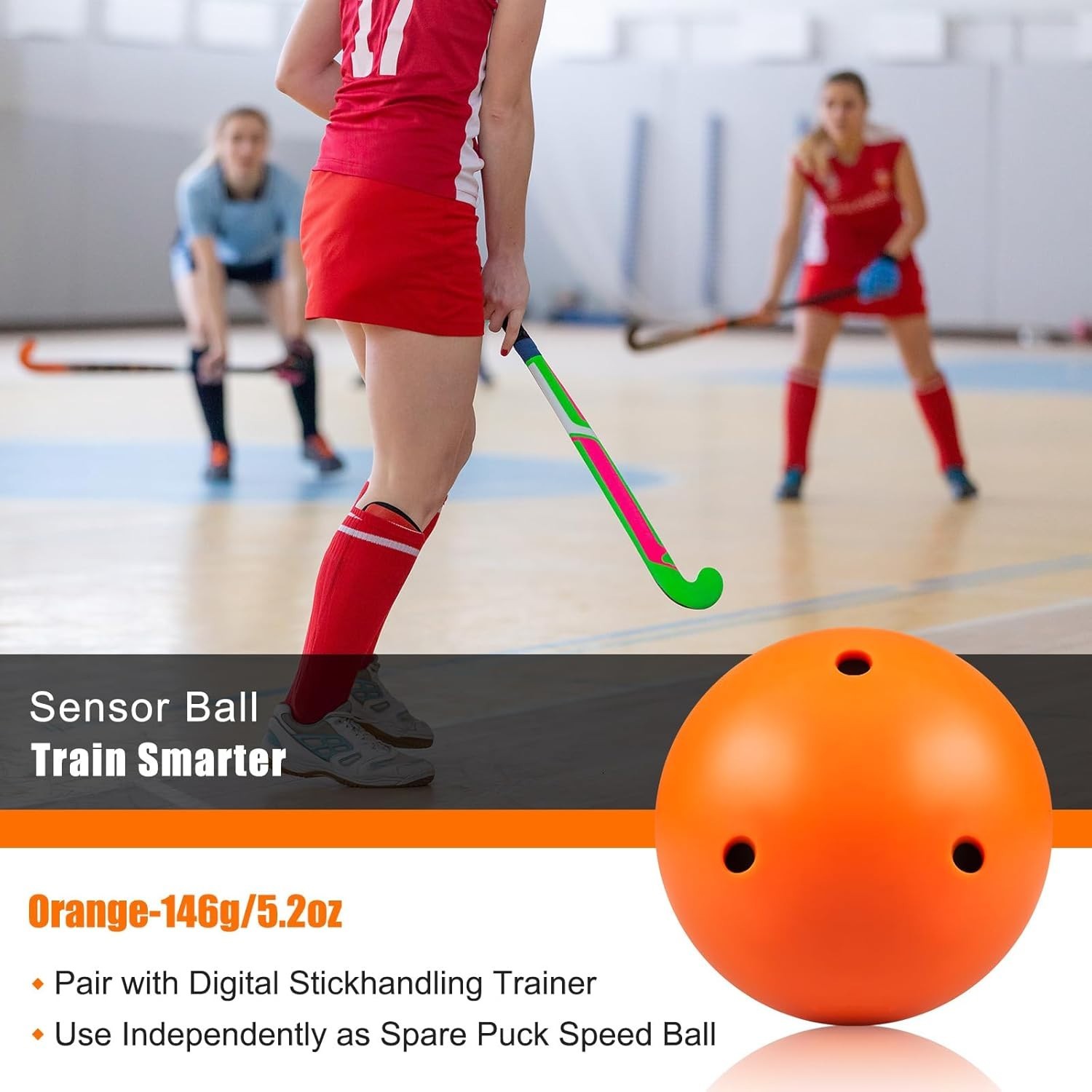 4pc Hockey Stickhandling Balls Weighted No Bounce Training Set