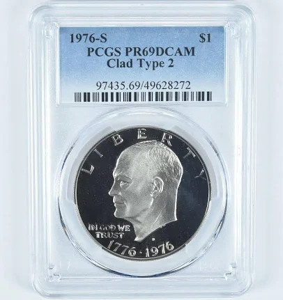 1976-S TII Clad Eisenhower Dollar PR69 DCAM PCGS