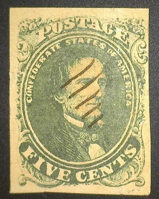 1861 US Scott – CSA 1 – Davis - Used - VF/XF - Nice Stamp!!